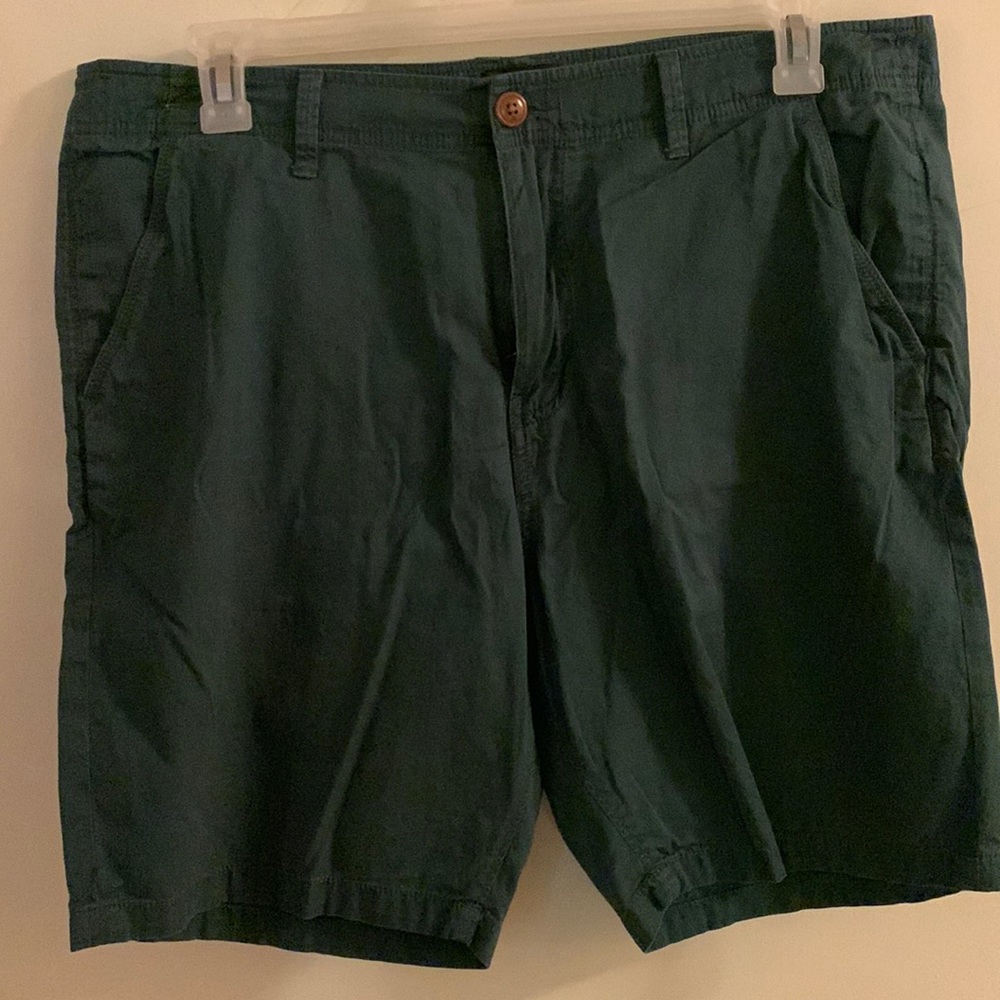 Dark Green Quiksilver Straight Tapered Fit shorts
